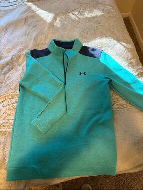 Under Armour Teal and Navy Half-Zip Pullover